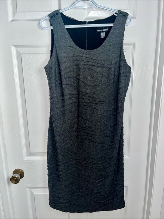 Frank Lyman Design Dresses & Skirts - Frank Lyman Dress Summer Gray Large 12 Midi Textured Pattern Sleeveless